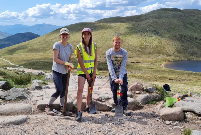 Mhairi Saffron and Robbie at Halfway Lochan